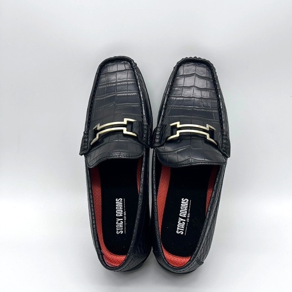 Stacy Adams Embrey Moc Toe Bit Slip-On Dress Men's Shoes Black US 9M - Picture 5 of 11